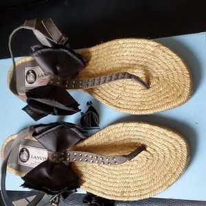 LANVIN flat sandals Size 38, Eur 8